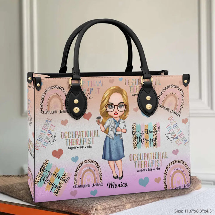Being An Occupational Therapist - Personalized Custom Leather Bag -  Appreciation Gift For Occupational Therapist