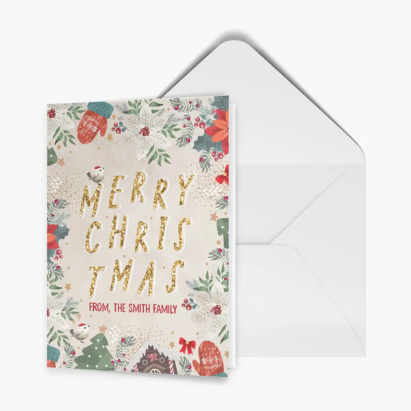 Merry Christmas V6 - Personalized Custom Christmas Card - Christmas Gi ...