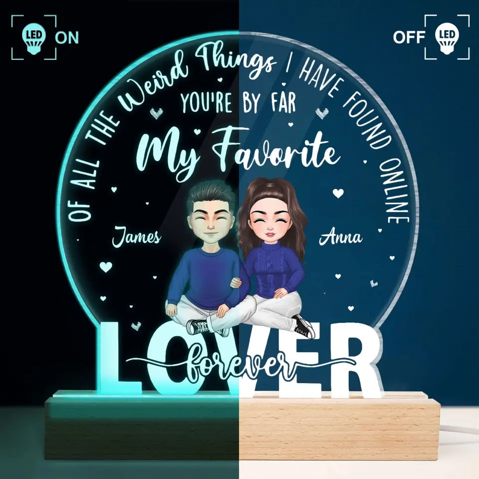 Lover Forever - Personalized Custom 3D Led Light - Valentine's Day, Christmas Gift For Couple, Husband, Wife, Boyfriend, Girlfriend