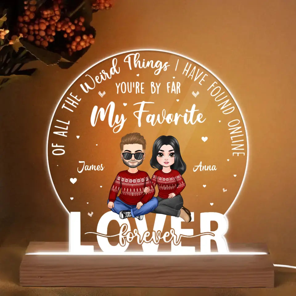 Lover Forever - Personalized Custom 3D Led Light - Valentine's Day, Christmas Gift For Couple, Husband, Wife, Boyfriend, Girlfriend