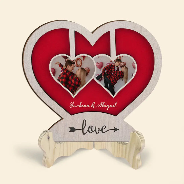 Happy Valentine's Day Baby - Personalized Custom 1 Layer Wooden Sign - Valentine's Day Gift For Couple, Wife, Husband, Boyfriends, Girlfriends