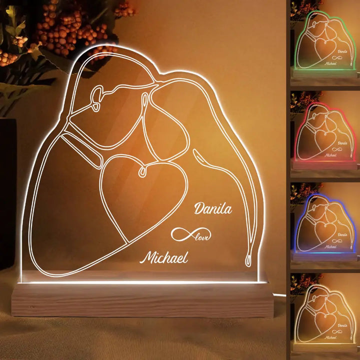 You And Me V2 - Personalized Custom 3D Led Light - Valentine's Day Gift For Couple, Husband, Wife, Boyfriend, Girlfriend