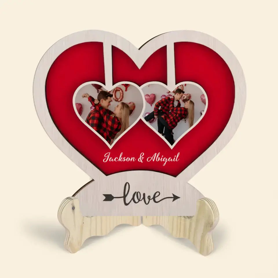 Happy Valentine's Day Baby - Personalized Custom 1 Layer Wooden Sign - Valentine's Day Gift For Couple, Wife, Husband, Boyfriends, Girlfriends