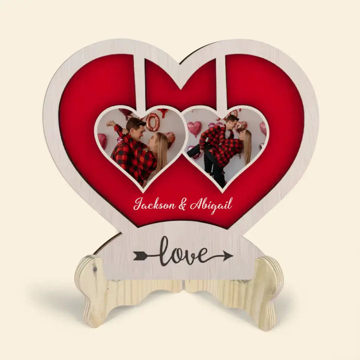 Happy Valentine's Day Baby - Personalized Custom 1 Layer Wooden Sign - Valentine's Day Gift For Couple, Wife, Husband, Boyfriends, Girlfriends