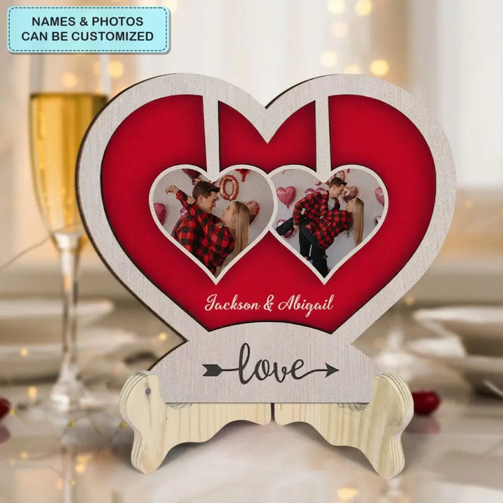 Happy Valentine's Day Baby - Personalized Custom 1 Layer Wooden Sign - Valentine's Day Gift For Couple, Wife, Husband, Boyfriends, Girlfriends