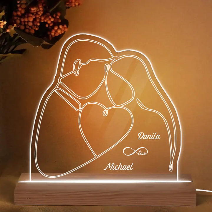 You And Me V2 - Personalized Custom 3D Led Light - Valentine's Day Gift For Couple, Husband, Wife, Boyfriend, Girlfriend