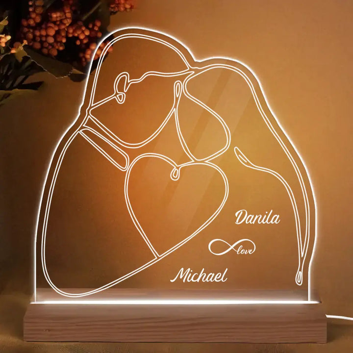 You And Me V2 - Personalized Custom 3D Led Light - Valentine's Day Gift For Couple, Husband, Wife, Boyfriend, Girlfriend