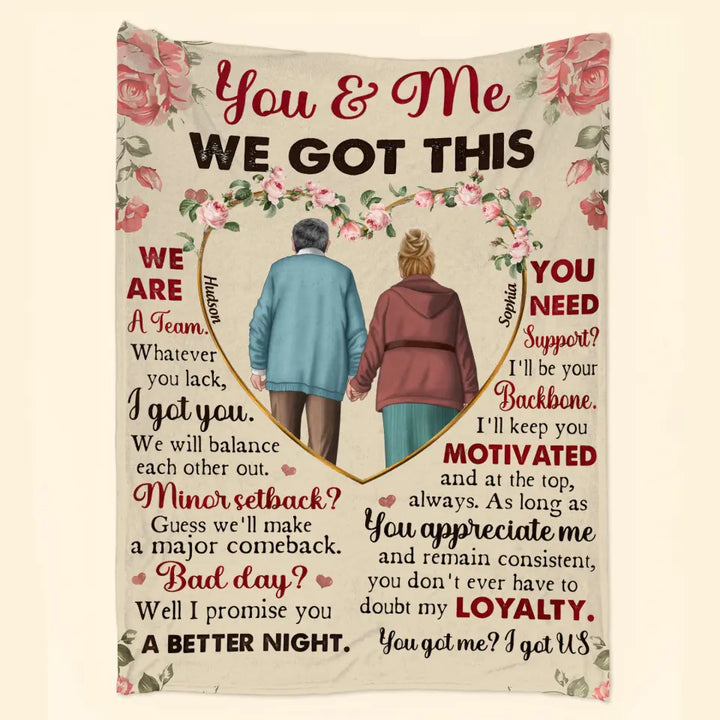 You And Me We Got This - Personalized Custom Blanket - Valentine's Day Gift For Couple, Wife, Husband