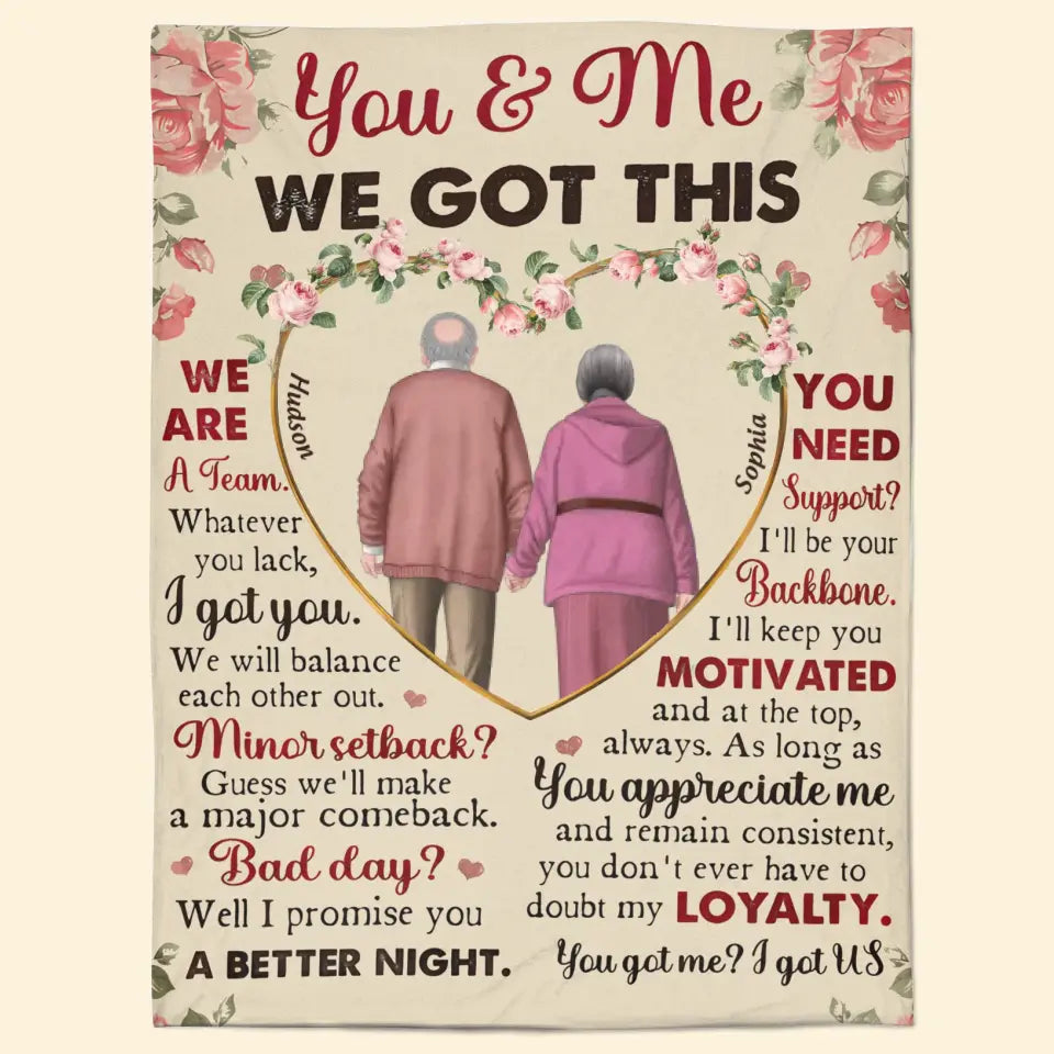 You And Me We Got This - Personalized Custom Blanket - Valentine's Day Gift For Couple, Wife, Husband