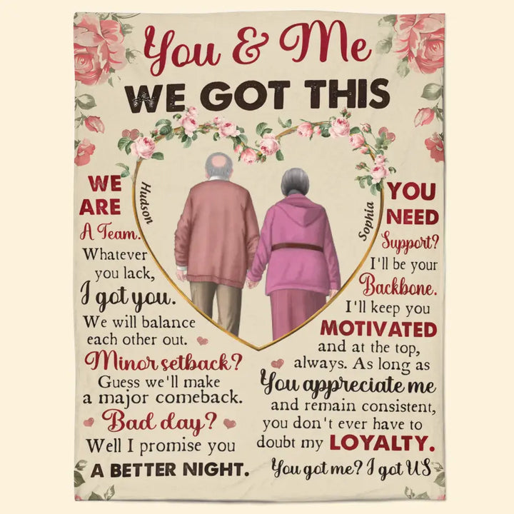 You And Me We Got This - Personalized Custom Blanket - Valentine's Day Gift For Couple, Wife, Husband