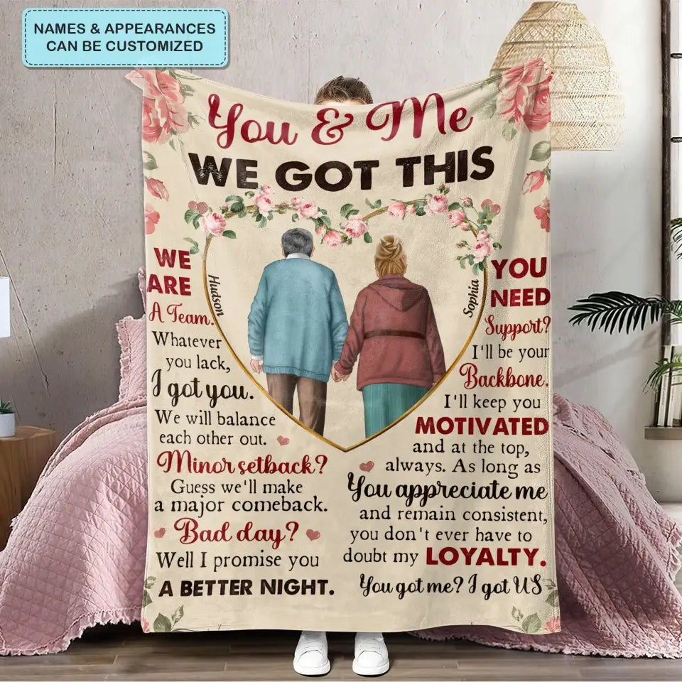You And Me We Got This - Personalized Custom Blanket - Valentine's Day Gift For Couple, Wife, Husband