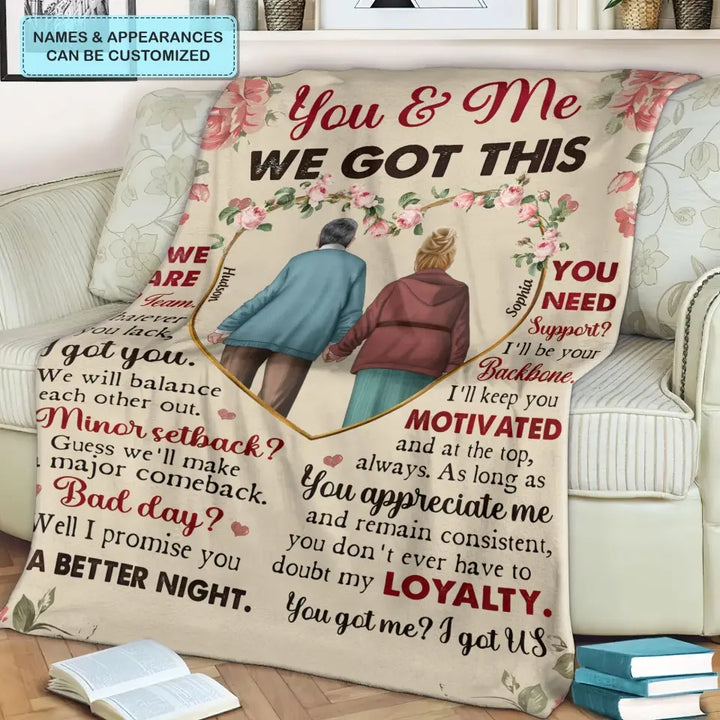 You And Me We Got This - Personalized Custom Blanket - Valentine's Day Gift For Couple, Wife, Husband