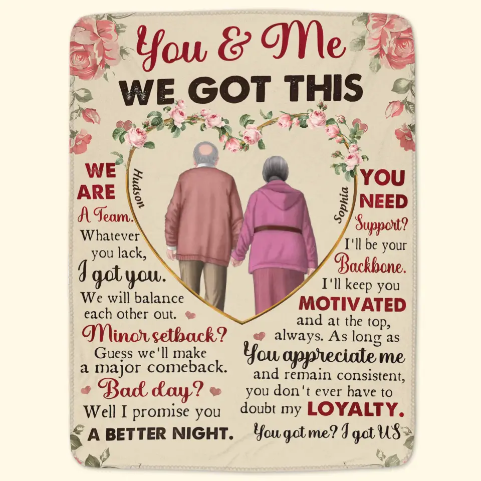 You And Me We Got This - Personalized Custom Blanket - Valentine's Day Gift For Couple, Wife, Husband