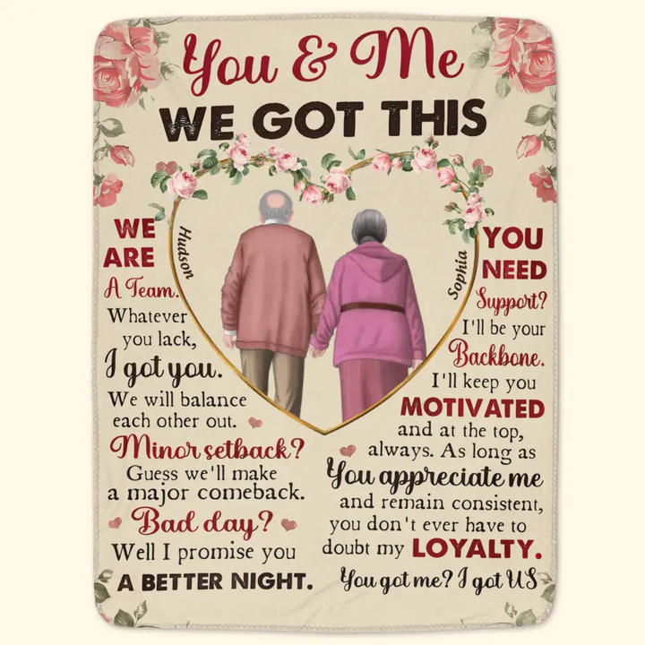 You And Me We Got This - Personalized Custom Blanket - Valentine's Day Gift For Couple, Wife, Husband