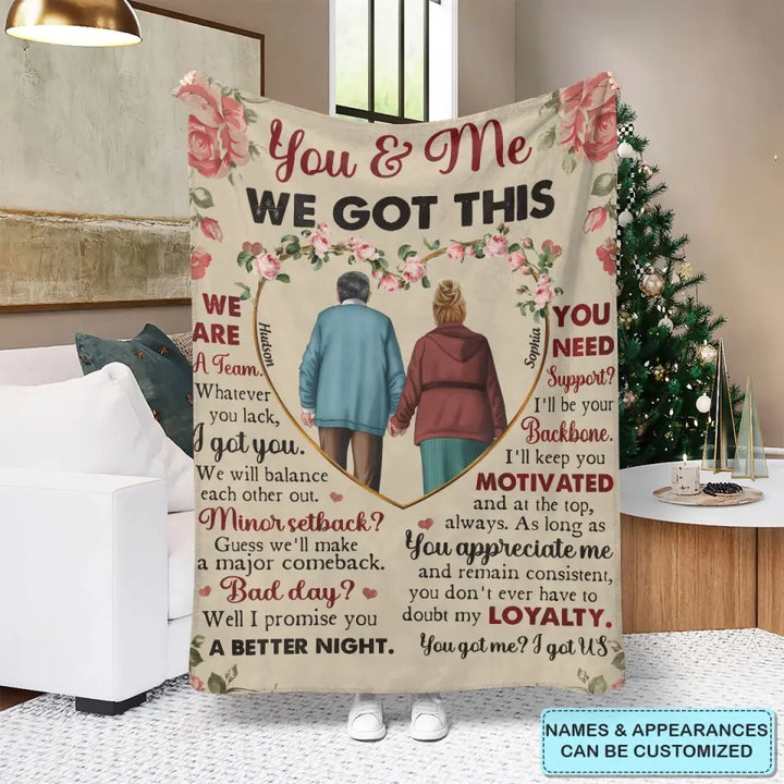 You And Me We Got This - Personalized Custom Blanket - Valentine's Day Gift For Couple, Wife, Husband