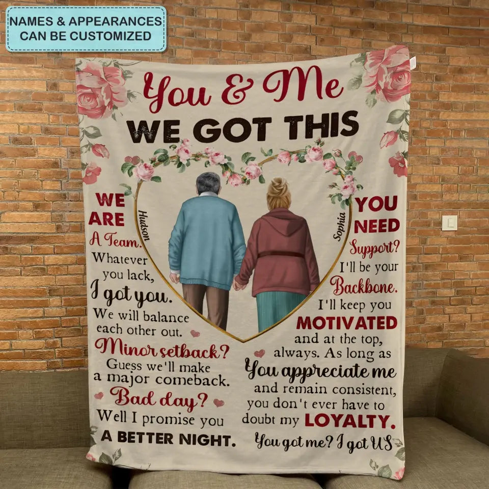You And Me We Got This - Personalized Custom Blanket - Valentine's Day Gift For Couple, Wife, Husband