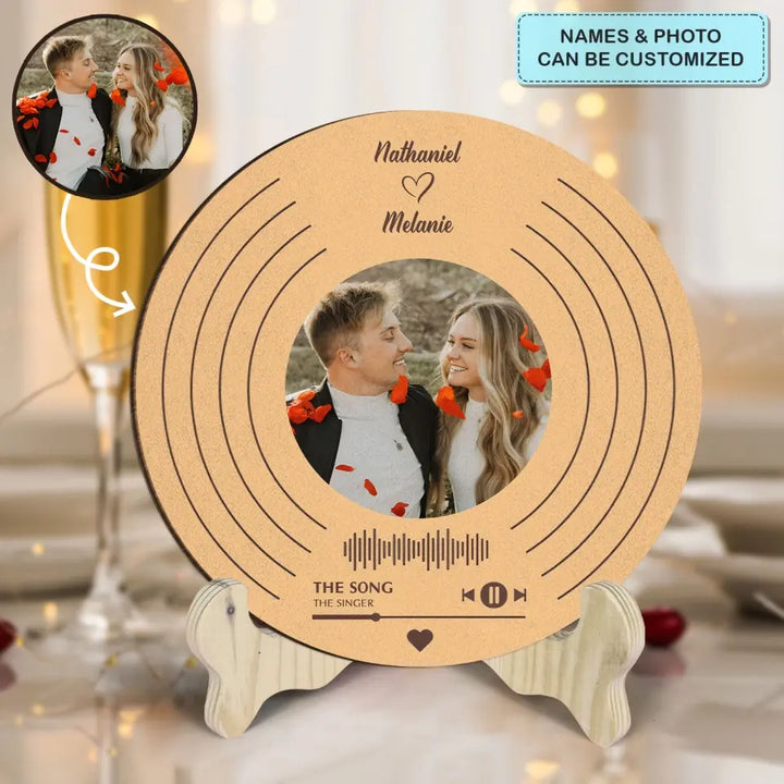 Our Song - Personalized Custom 1 Layer Wooden Sign - Valentine's Day Gift For Couple, Wife, Husband, Boyfriends, Girlfriends