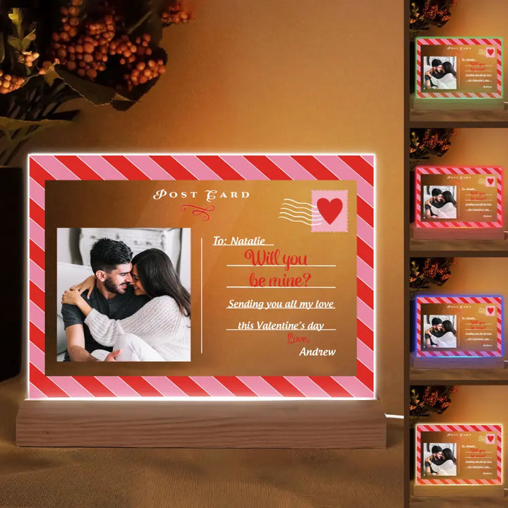 Will You Be Mine - Personalized Custom 3D Led Light - Valentine's Day Gift For Couple, Husband, Wife, Boyfriend, Girlfriend