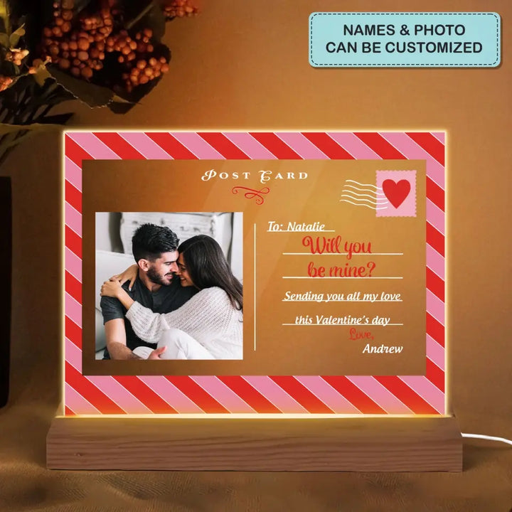 Will You Be Mine - Personalized Custom 3D Led Light - Valentine's Day Gift For Couple, Husband, Wife, Boyfriend, Girlfriend