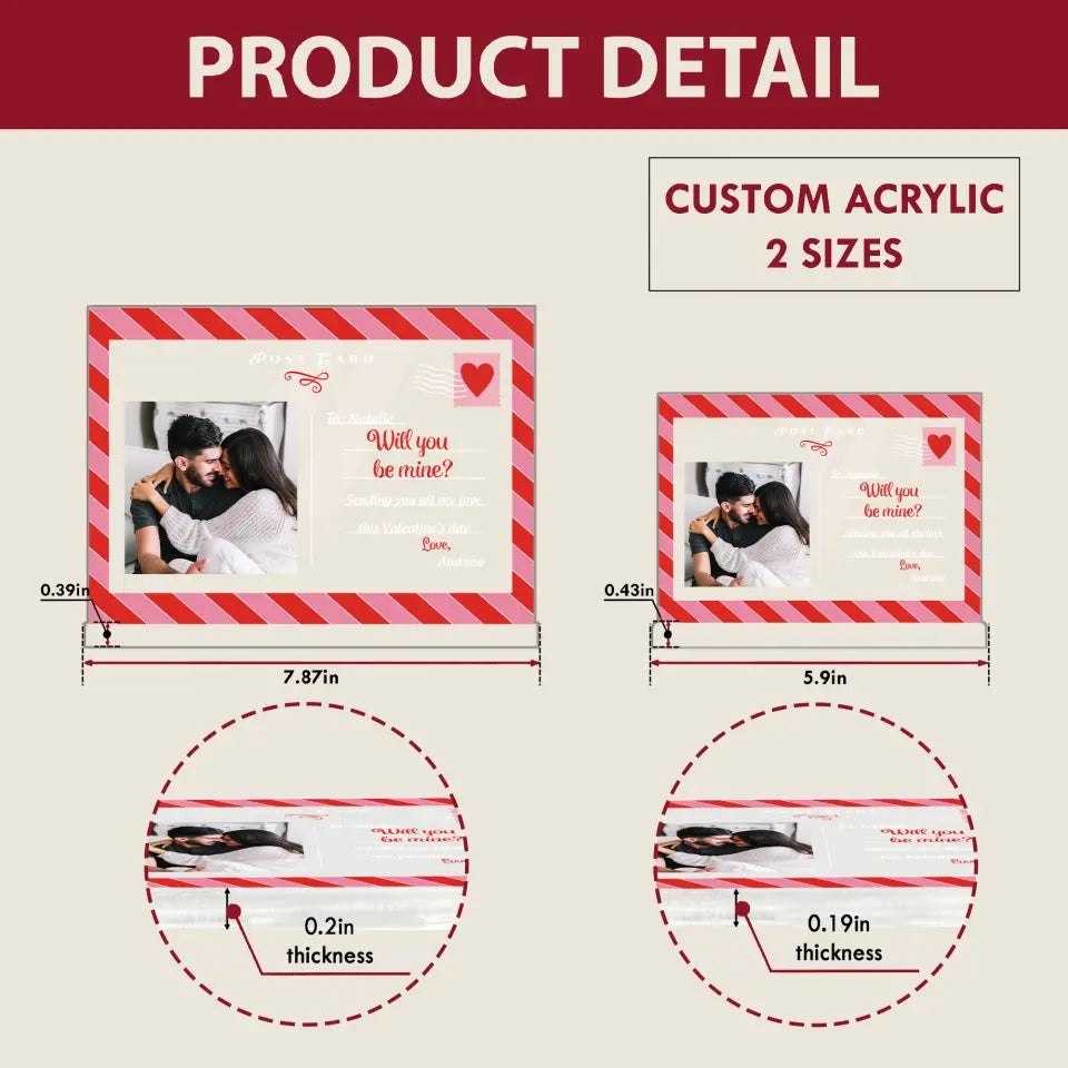 Will You Be Mine - Personalized Custom 3D Led Light - Valentine's Day Gift For Couple, Husband, Wife, Boyfriend, Girlfriend