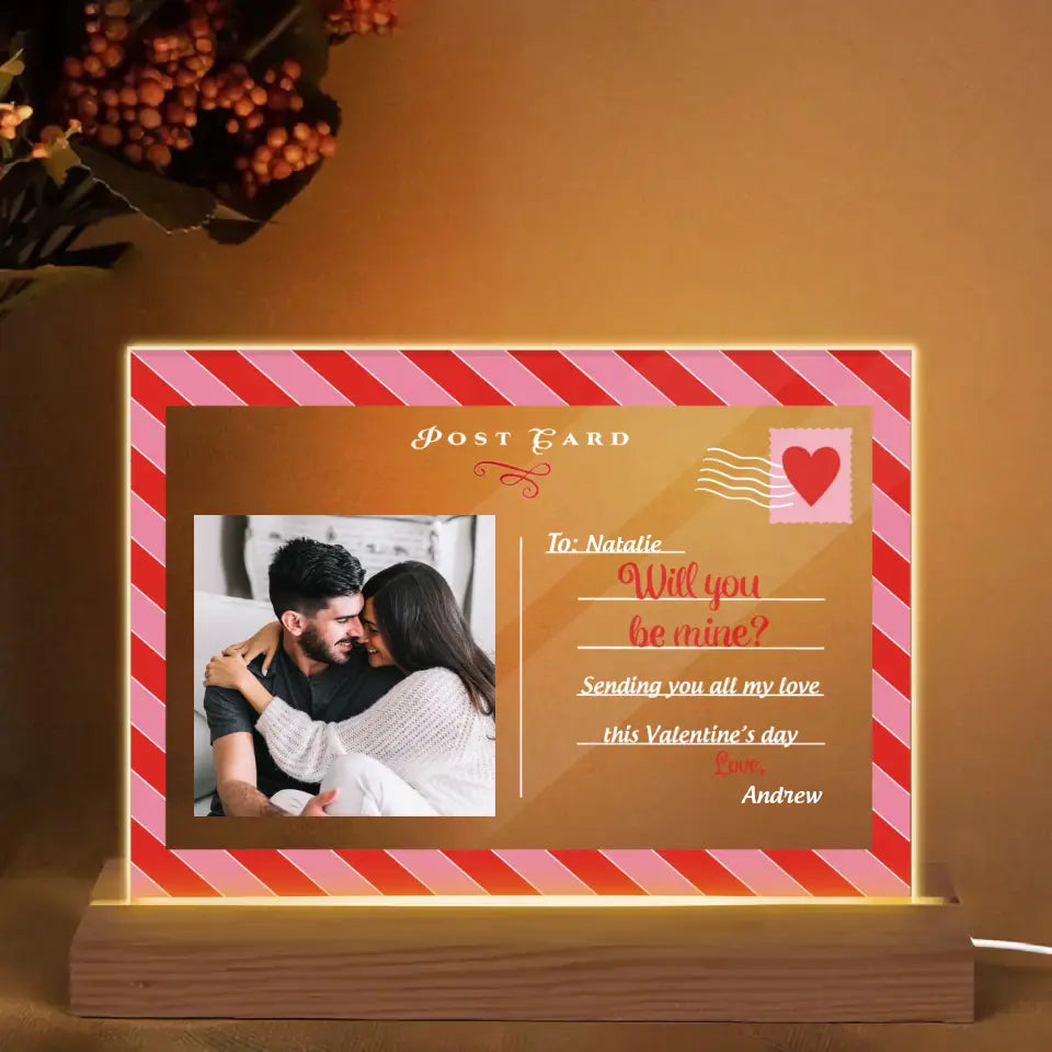 Will You Be Mine - Personalized Custom 3D Led Light - Valentine's Day Gift For Couple, Husband, Wife, Boyfriend, Girlfriend