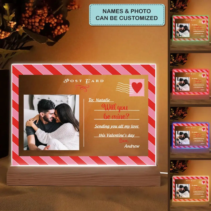 Will You Be Mine - Personalized Custom 3D Led Light - Valentine's Day Gift For Couple, Husband, Wife, Boyfriend, Girlfriend