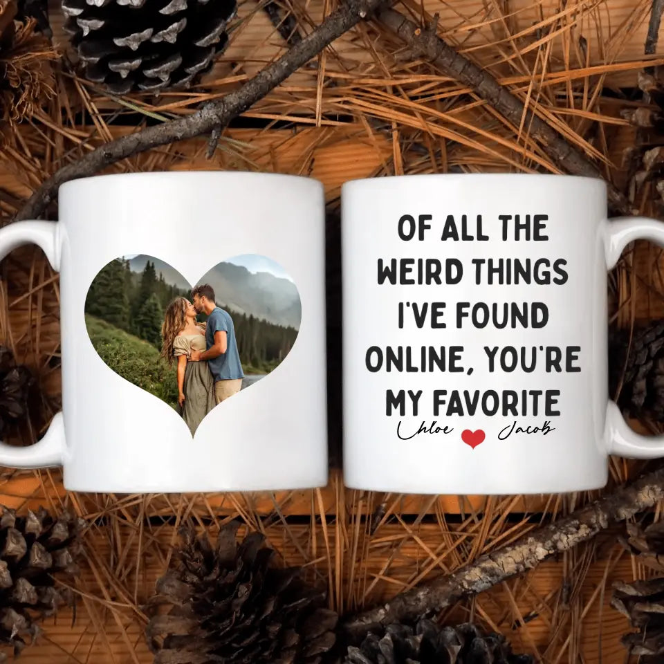 You're My Favorite - Personalized Custom White Mug - Valentine's Day, Anniversary Gift For Couple, Husband, Wife, Boyfriend, Girlfriend