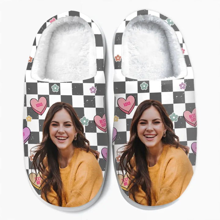 Be Mine - Personalized Custom Slippers - Valentine's Day Gift For Couple, Wife, Husband, Boyfriends, Girlfriends