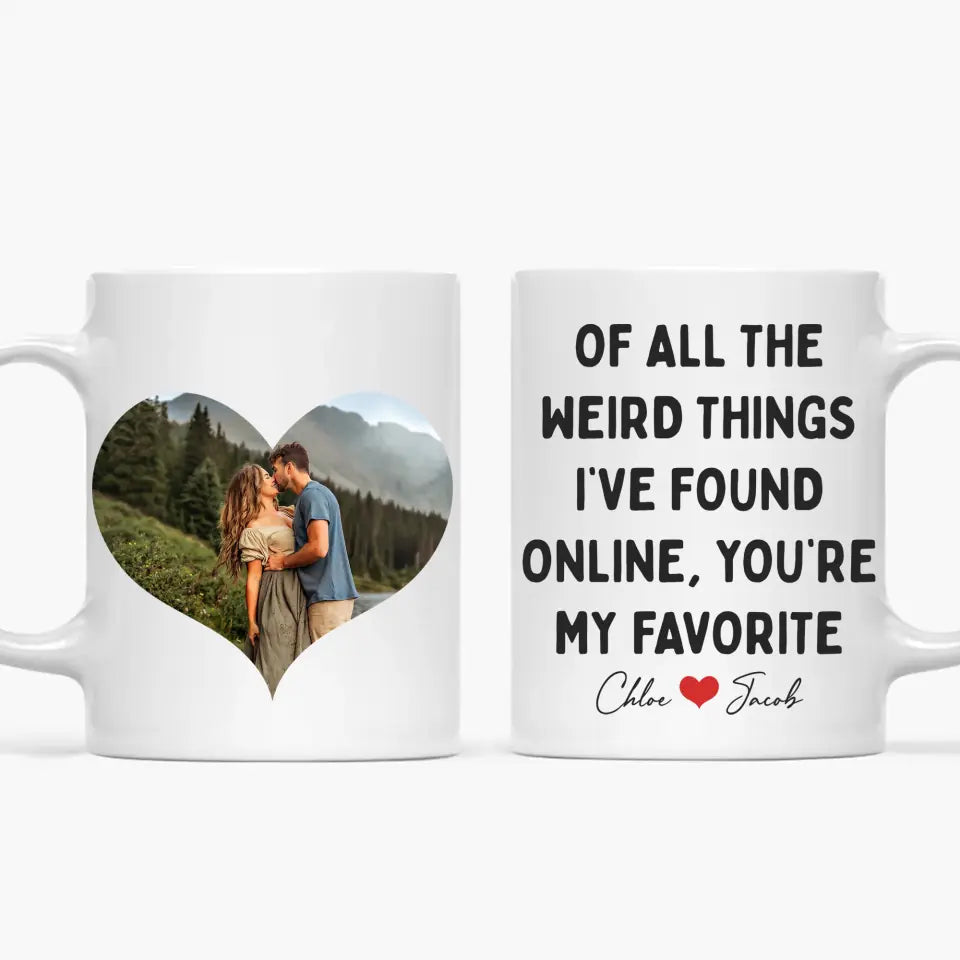 You're My Favorite - Personalized Custom White Mug - Valentine's Day, Anniversary Gift For Couple, Husband, Wife, Boyfriend, Girlfriend