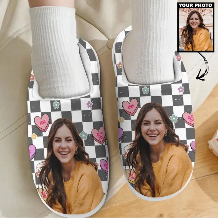 Be Mine - Personalized Custom Slippers - Valentine's Day Gift For Couple, Wife, Husband, Boyfriends, Girlfriends