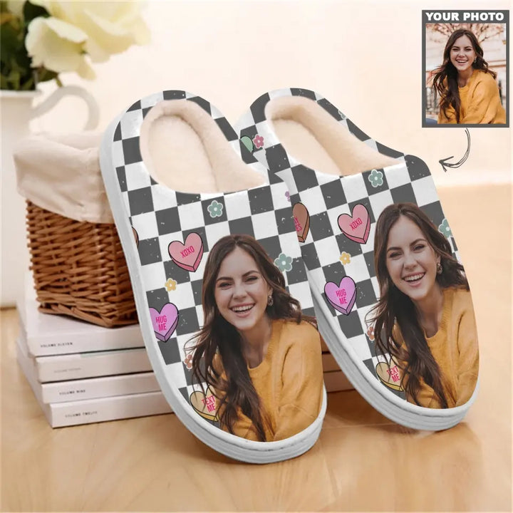 Be Mine - Personalized Custom Slippers - Valentine's Day Gift For Couple, Wife, Husband, Boyfriends, Girlfriends