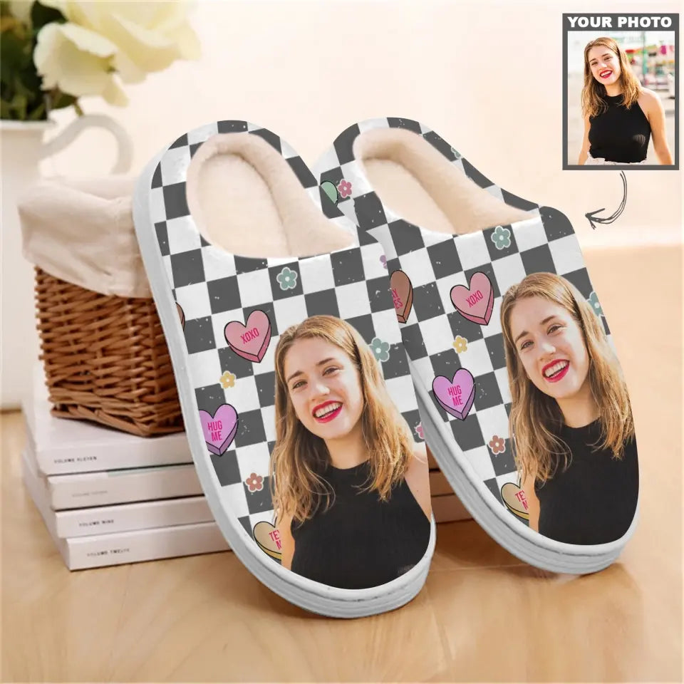 Be Mine - Personalized Custom Slippers - Valentine's Day Gift For Couple, Wife, Husband, Boyfriends, Girlfriends