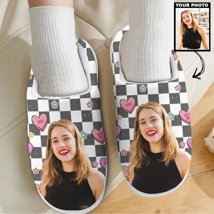 Be Mine - Personalized Custom Slippers - Valentine's Day Gift For Couple, Wife, Husband, Boyfriends, Girlfriends