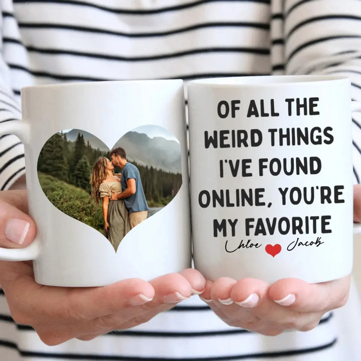 You're My Favorite - Personalized Custom White Mug - Valentine's Day, Anniversary Gift For Couple, Husband, Wife, Boyfriend, Girlfriend
