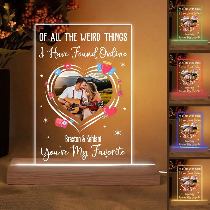 You're My Favorite - Personalized Custom 3D Led Night Light - Valentine's Day, Anniversary Gift For Couple, Husband, Wife, Boyfriend, Girlfriend