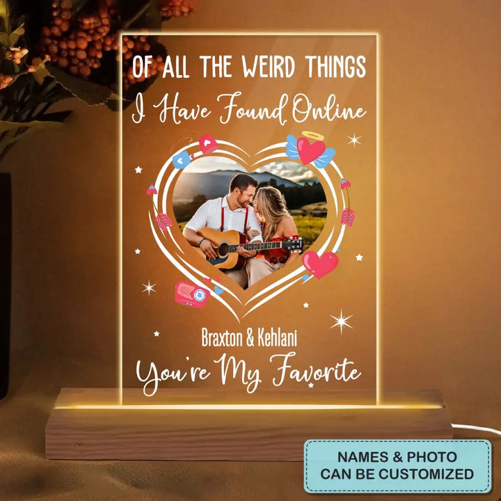 You're My Favorite - Personalized Custom 3D Led Night Light - Valentine's Day, Anniversary Gift For Couple, Husband, Wife, Boyfriend, Girlfriend