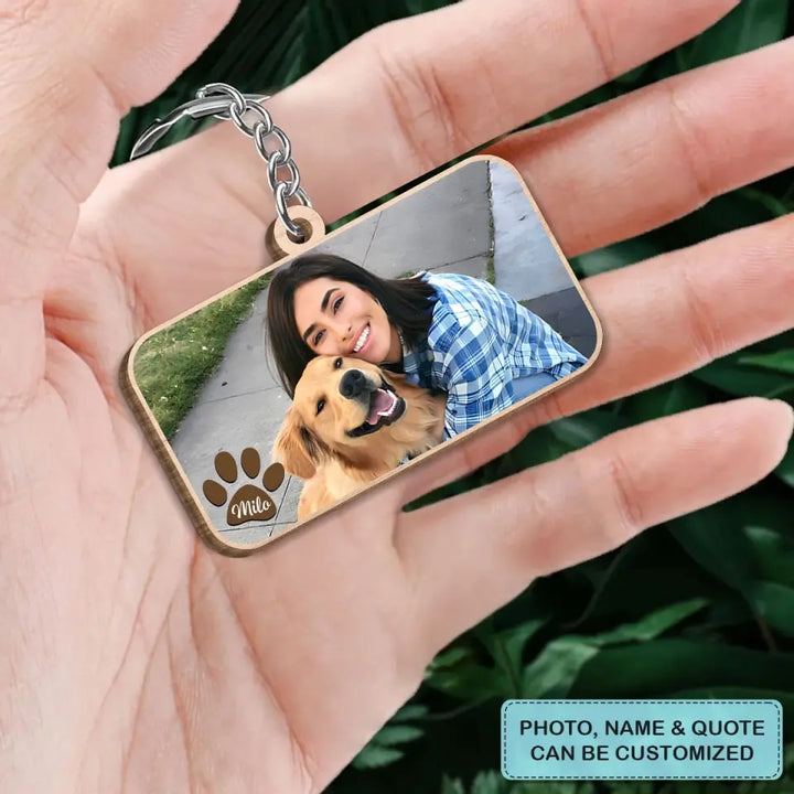 To My Favorite Person - Personalized Custom Wooden Keychain - Gift For Dog Mom, Dog Dad, Dog Lover, Dog Owner