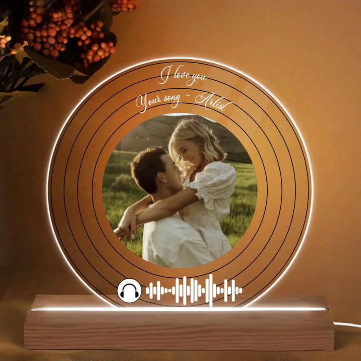 Our Song - Personalized Custom 3D Led Light - Valentine's Day Gift For Couple, Husband, Wife, Boyfriend, Girlfriend