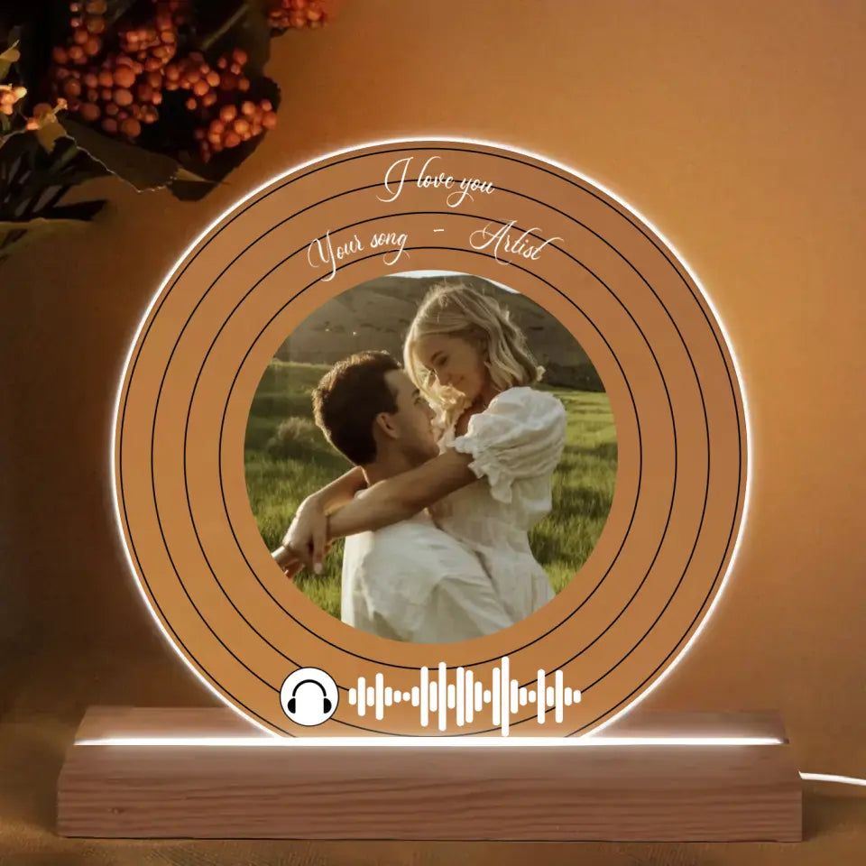 Our Song - Personalized Custom 3D Led Light - Valentine's Day Gift For Couple, Husband, Wife, Boyfriend, Girlfriend