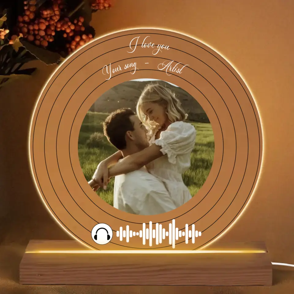 Our Song - Personalized Custom 3D Led Light - Valentine's Day Gift For Couple, Husband, Wife, Boyfriend, Girlfriend