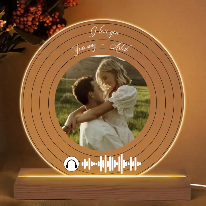 Our Song - Personalized Custom 3D Led Light - Valentine's Day Gift For Couple, Husband, Wife, Boyfriend, Girlfriend
