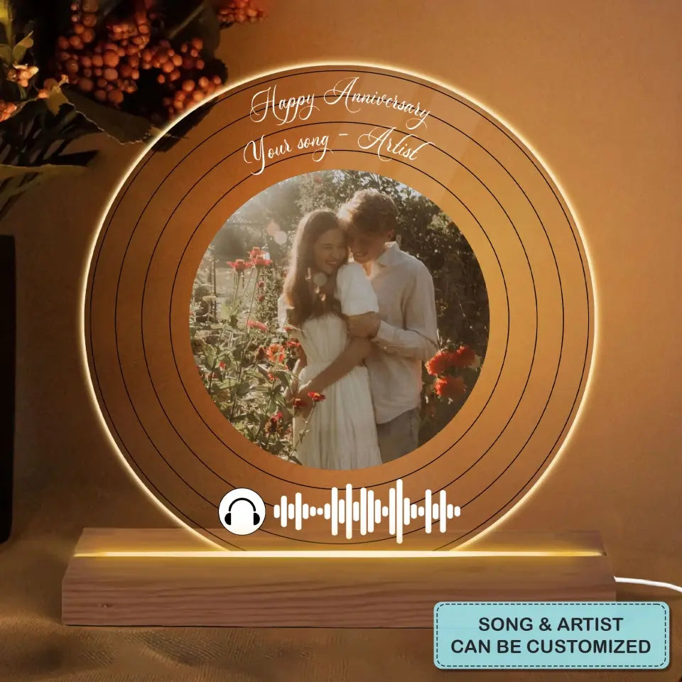 Our Song - Personalized Custom 3D Led Light - Valentine's Day Gift For Couple, Husband, Wife, Boyfriend, Girlfriend