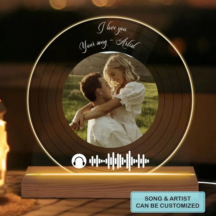 Our Song - Personalized Custom 3D Led Light - Valentine's Day Gift For Couple, Husband, Wife, Boyfriend, Girlfriend