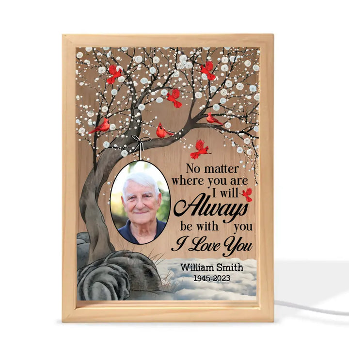 No Matter Where You Are Memorial - Personalized Custom Photo Frame Box - Memorial Gift For Family Members