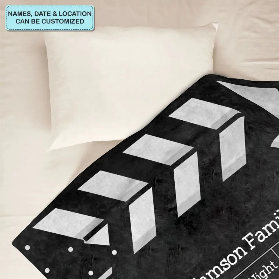 Family Movie Night - Personalized Custom Blanket - Gift For Family, Family Members