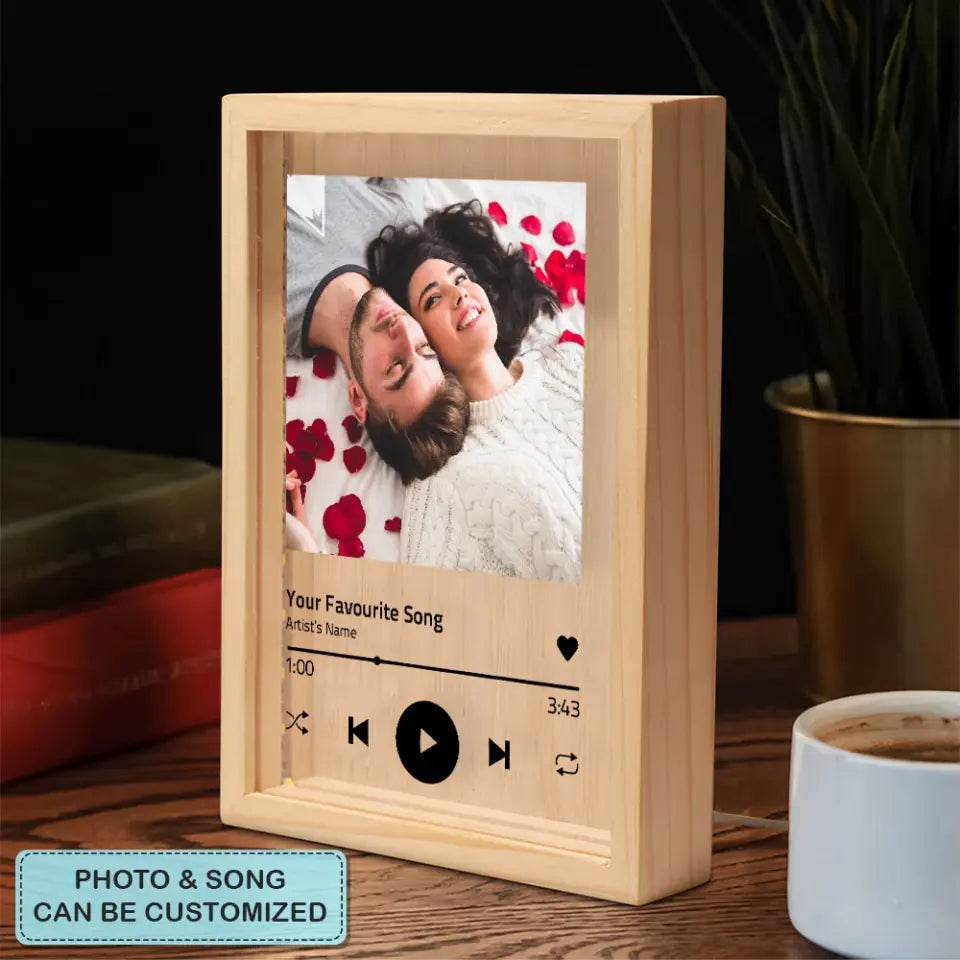 Our Song - Personalized Custom Photo Frame Box - Valentine's Day, Anniversary Gift For Couple, Couples, Girlfriend, Boyfriend, Wife, Husband