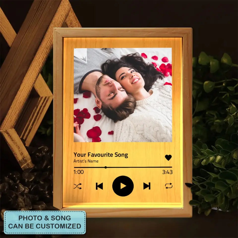 Our Song - Personalized Custom Photo Frame Box - Valentine's Day, Anniversary Gift For Couple, Couples, Girlfriend, Boyfriend, Wife, Husband