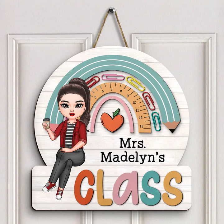 Teacher's Classroom - Personalized Custom Door Sign - Teacher's Day, Appreciation Gift For Teacher