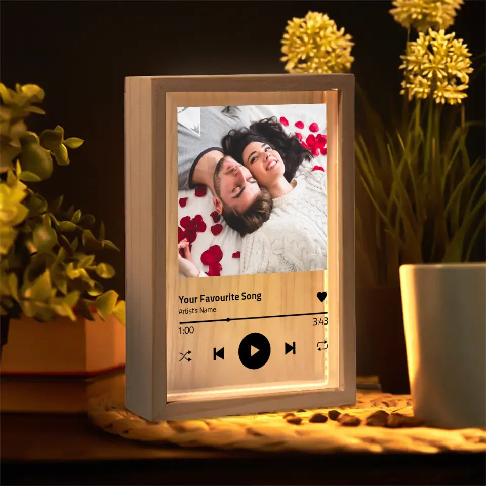 Our Song - Personalized Custom Photo Frame Box - Valentine's Day, Anniversary Gift For Couple, Couples, Girlfriend, Boyfriend, Wife, Husband