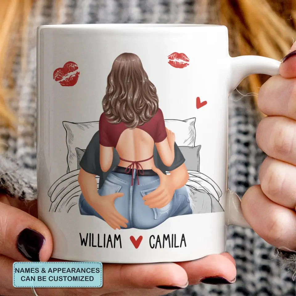 I Vow To Still Grab Your Butt - Personalized Custom White Mug - Valentine's Day, Anniversary Gift For Couple, Husband, Wife, Boyfriend, Girlfriend